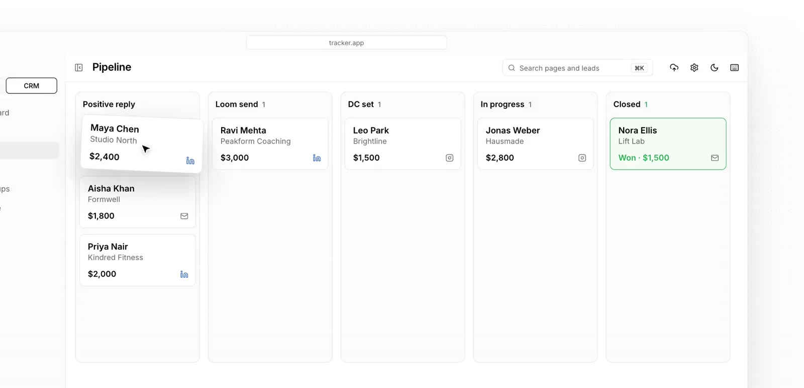 How it works: track cold outreach leads from first message to client ...